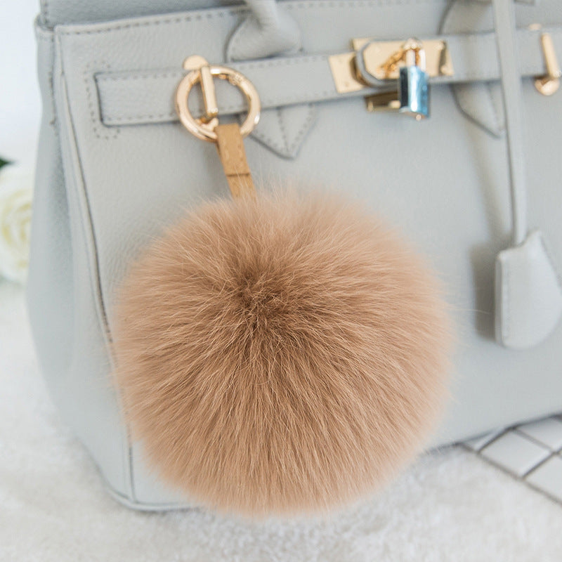 WHOLESALE FOX FUR POM POM KEYCHAINS