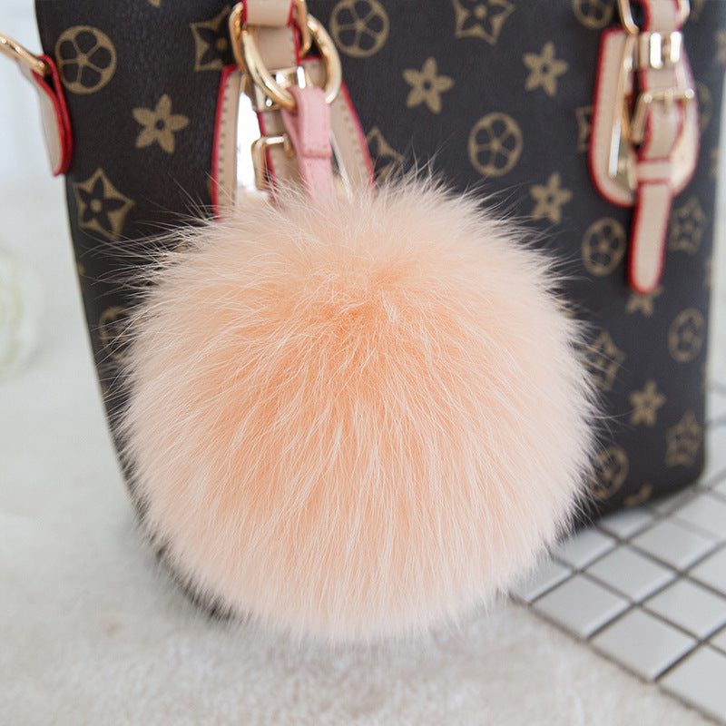 WHOLESALE FOX FUR POM POM KEYCHAINS