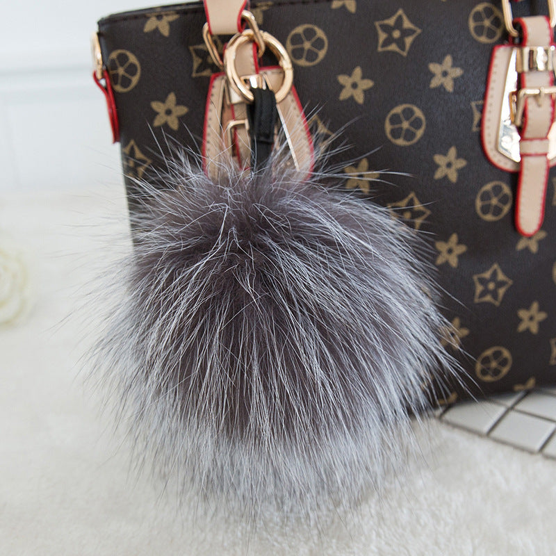 WHOLESALE FOX FUR POM POM KEYCHAINS