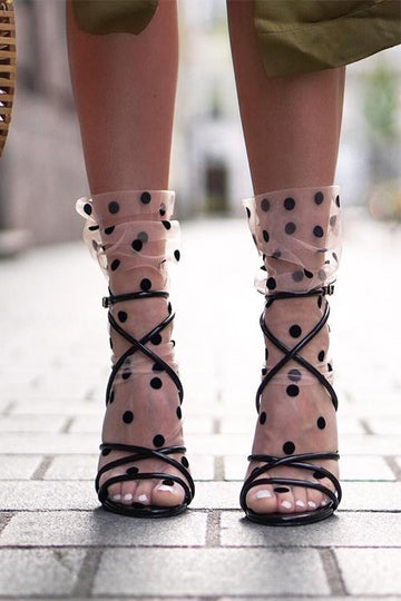 DOT SEE THOUGH MESH SOCK