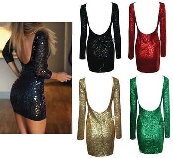 Open Back Backless Bodycon Mini Dress