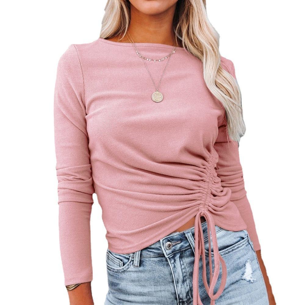 FASHION SLIM DRAWSTRING SWEATER TOP