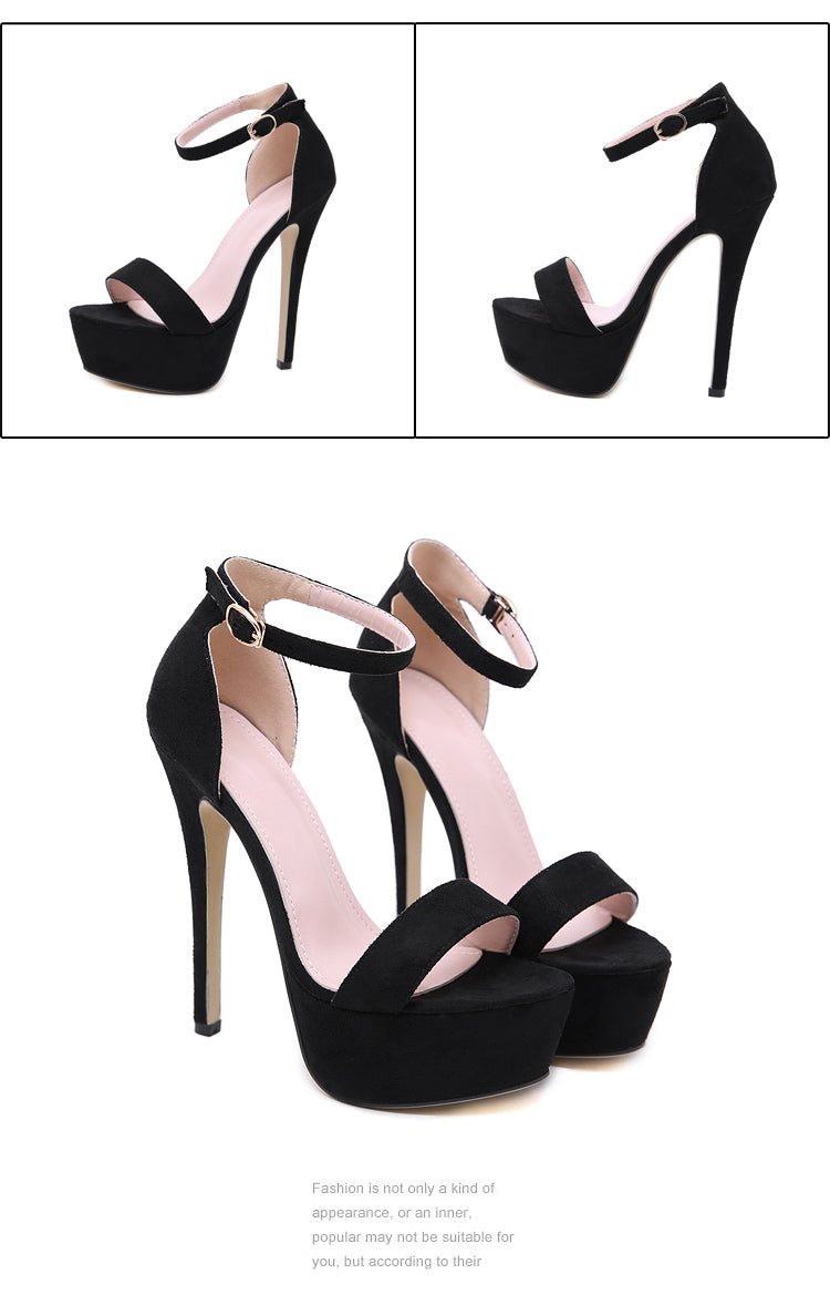 NIGHTCLUB WATERPROOF PLATFORM SUPER HIGH-HEELED SANDALS