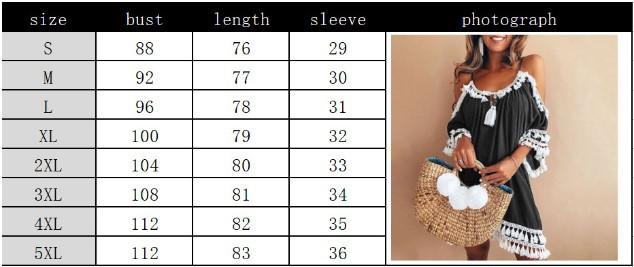 Bare Shoulder Tassels Scoop Women Loose Short Dress