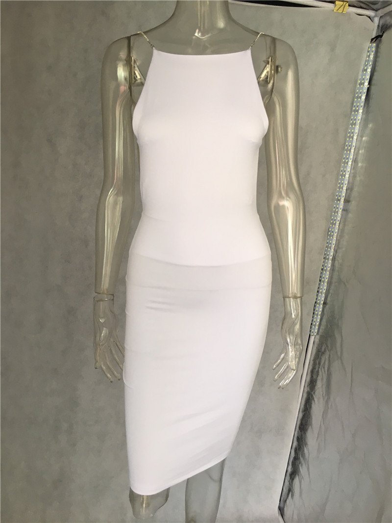 O-Neck Strap Backless Bodycon Casual Club Mini Dress