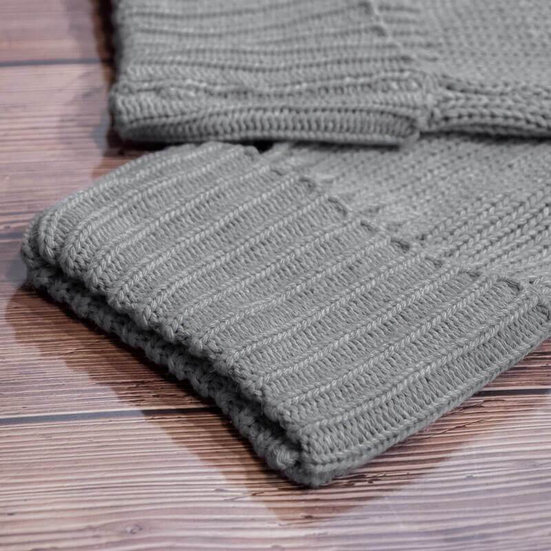 Hooded ButtonThick Knit Cardigan