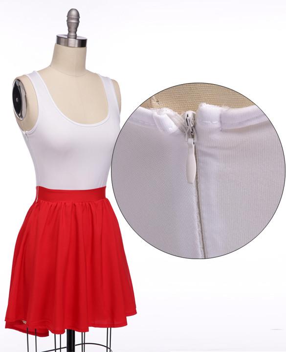 Splicing Color O-Neck Irregular Mini Dress