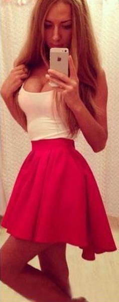 Splicing Color O-Neck Irregular Mini Dress