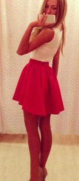 Splicing Color O-Neck Irregular Mini Dress