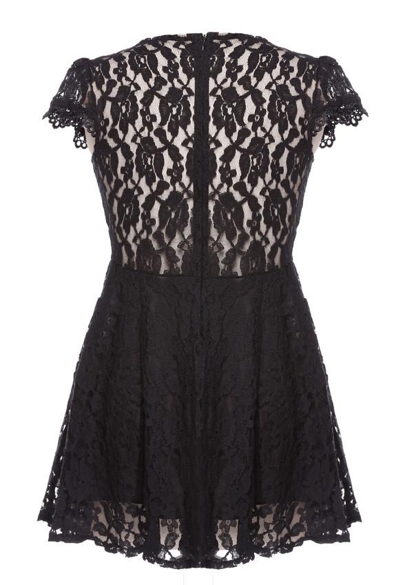 Women Lace V-neck Formal Evening Short Dress