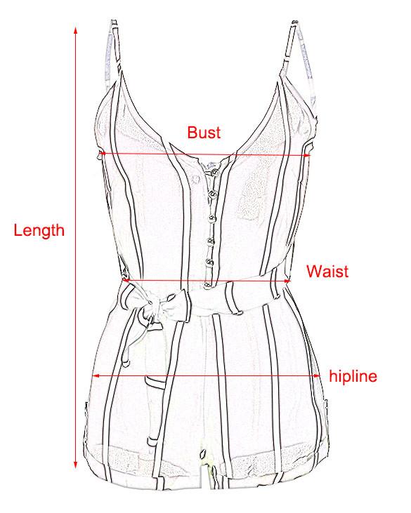 Stylish Lady Women Fashion Striped Summer V-neck Overall Jumpsuit