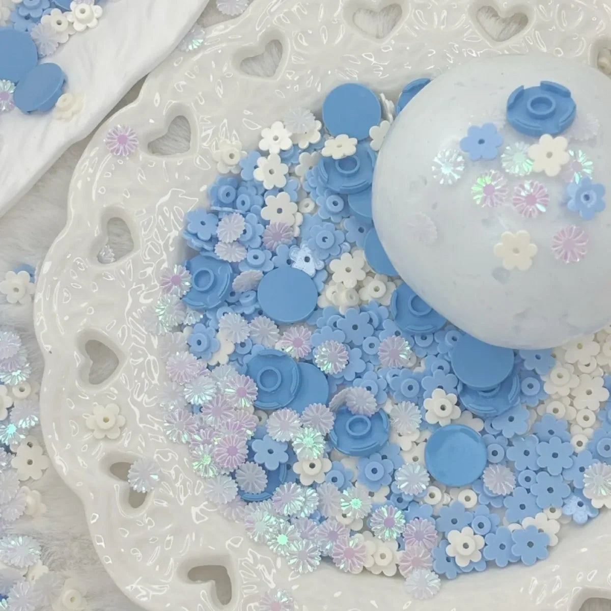 CLOUDY WATER BLUE HANDMADE SQUISHY BALL