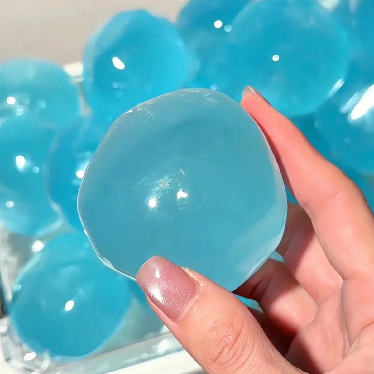 ICY CLEAR COCONUT OIL HANDMADE SQUISHY BALL