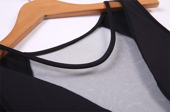 O-neck Mesh Transparent Backless Little Black Club Dess