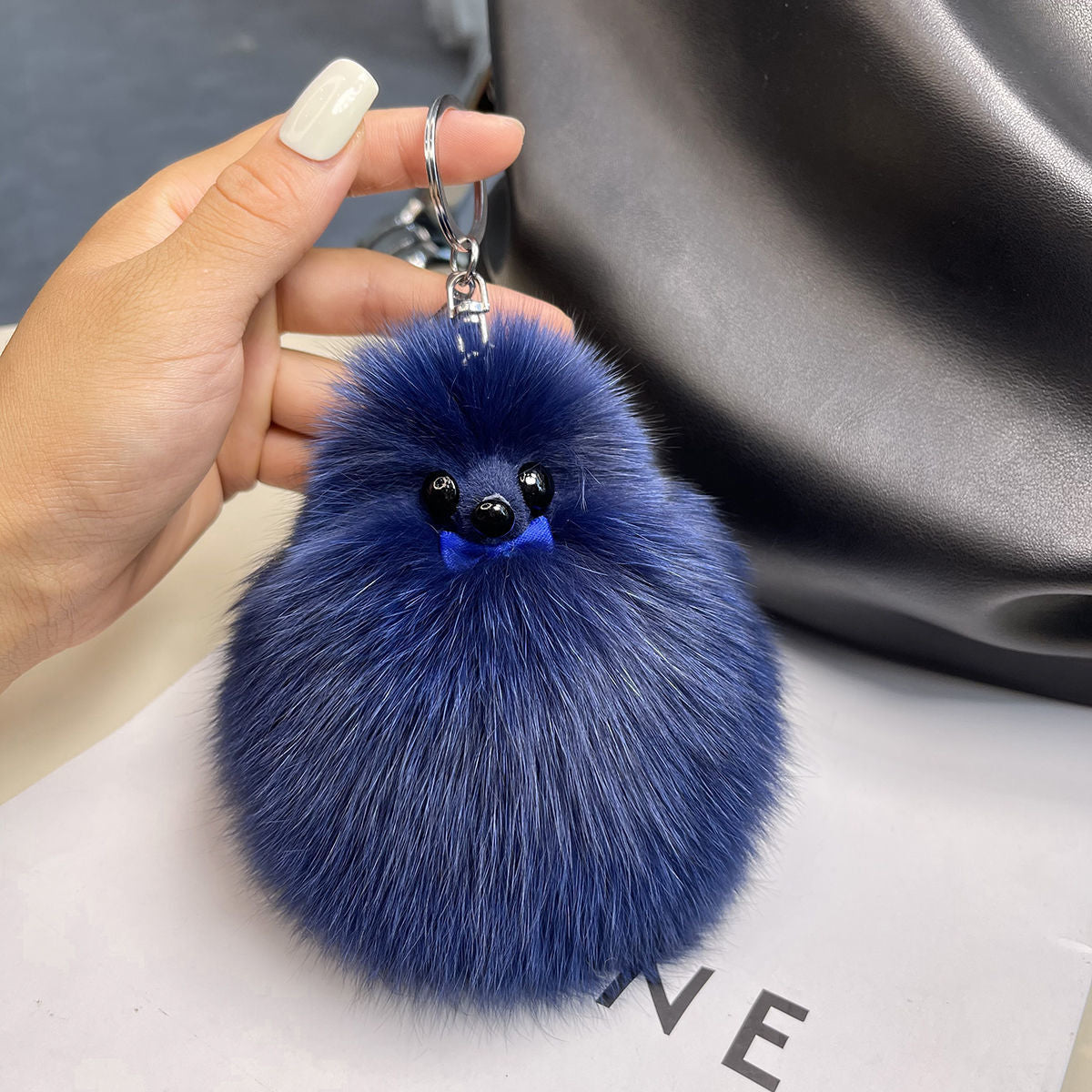 REAL FOX HAIR CAR KEY CHAIN ACCESSORY