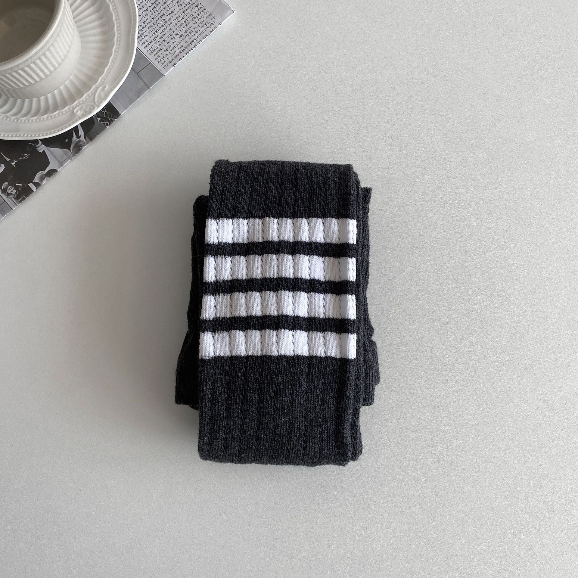 SPRING AND AUTUMN WEAR SKINNY ELASTIC FOUR-BAR BOTTOM KNITTED SOCKS PANTYHOSE