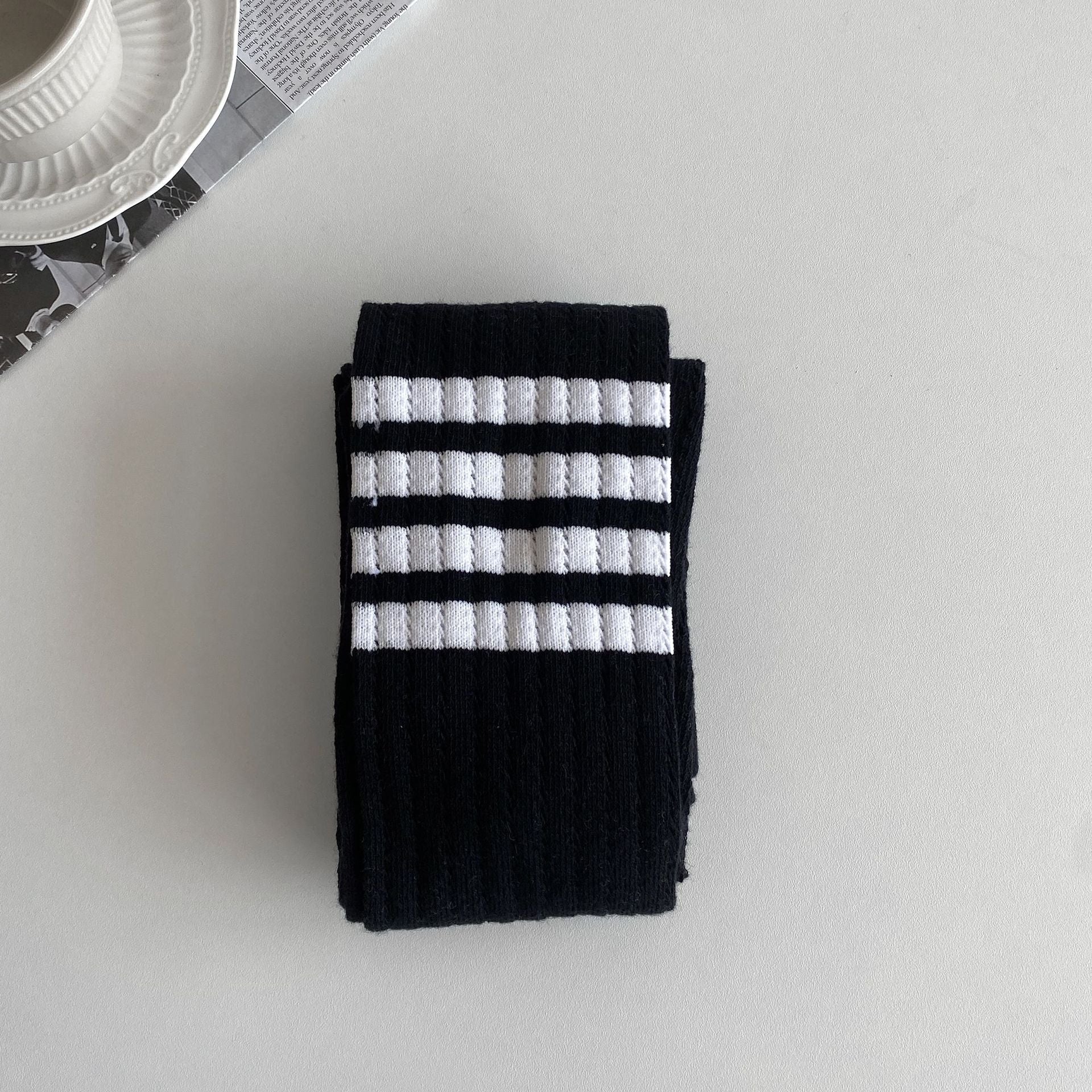 SPRING AND AUTUMN WEAR SKINNY ELASTIC FOUR-BAR BOTTOM KNITTED SOCKS PANTYHOSE