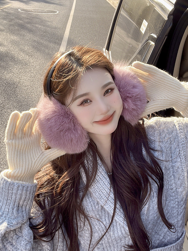 LUXURY REAL FOX FUR EAR MUFFS - WINTER WARMTH