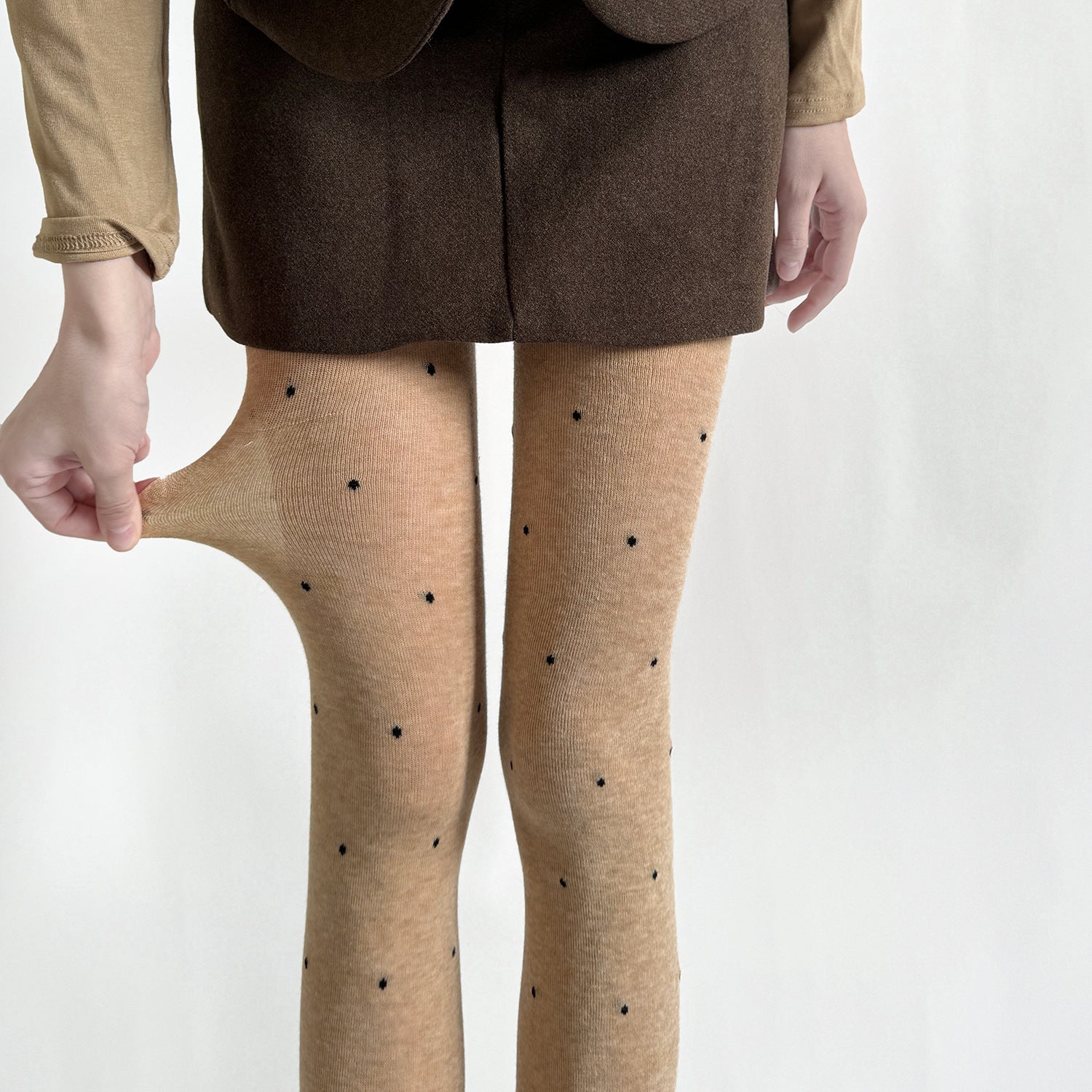 RETRO POLKA DOT JACQUARD PANTYHOSE