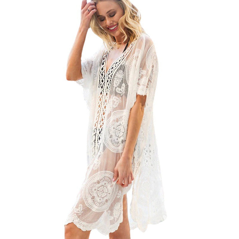 BEACH LACE BIKINI COVER-UP VACATION BEACH SKIRT