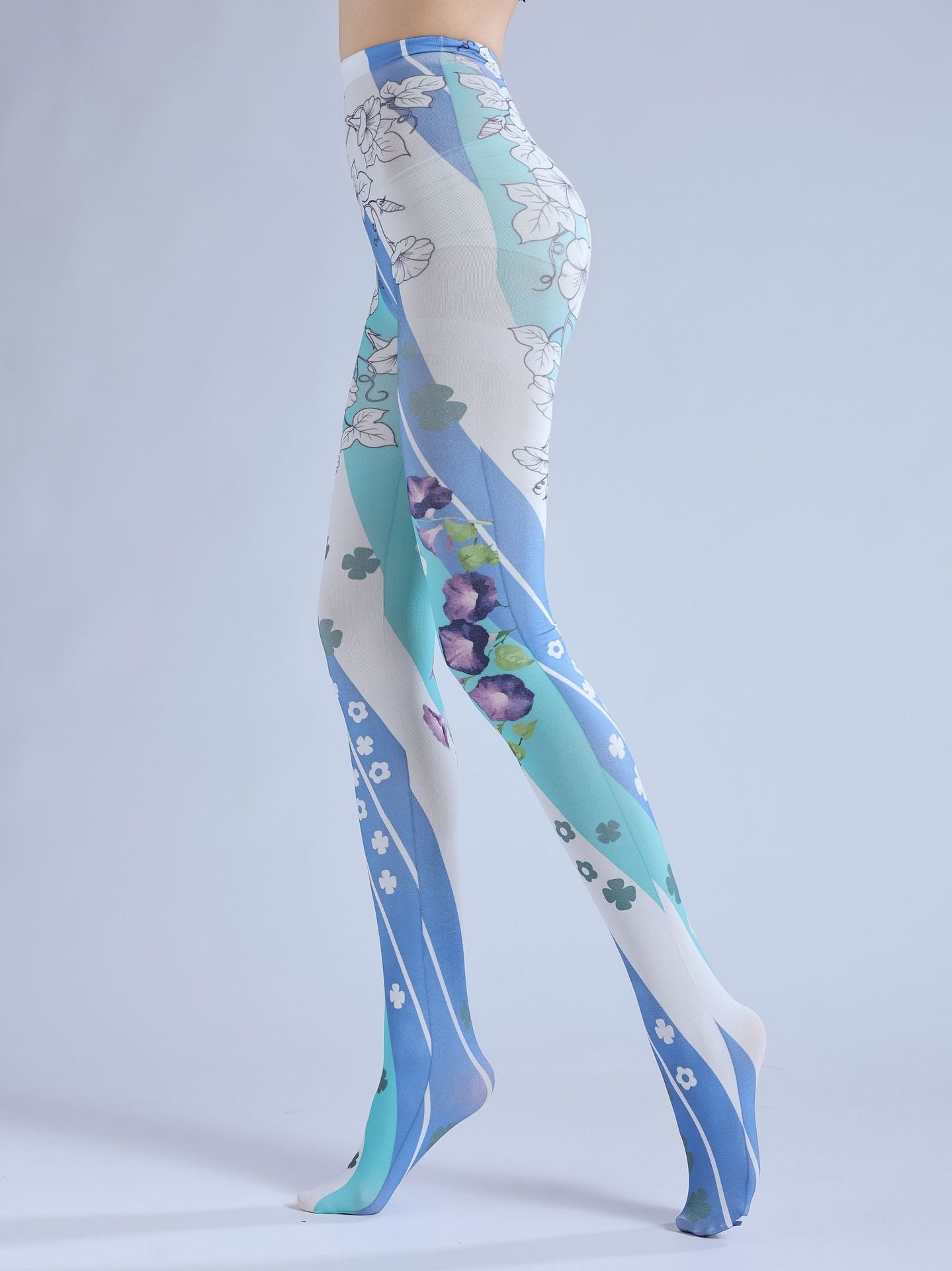 LOLITA BLUE SPIRAL PRINT COS PERSONALIZED OUTER WEAR LEGGINGS PANTYHOSE