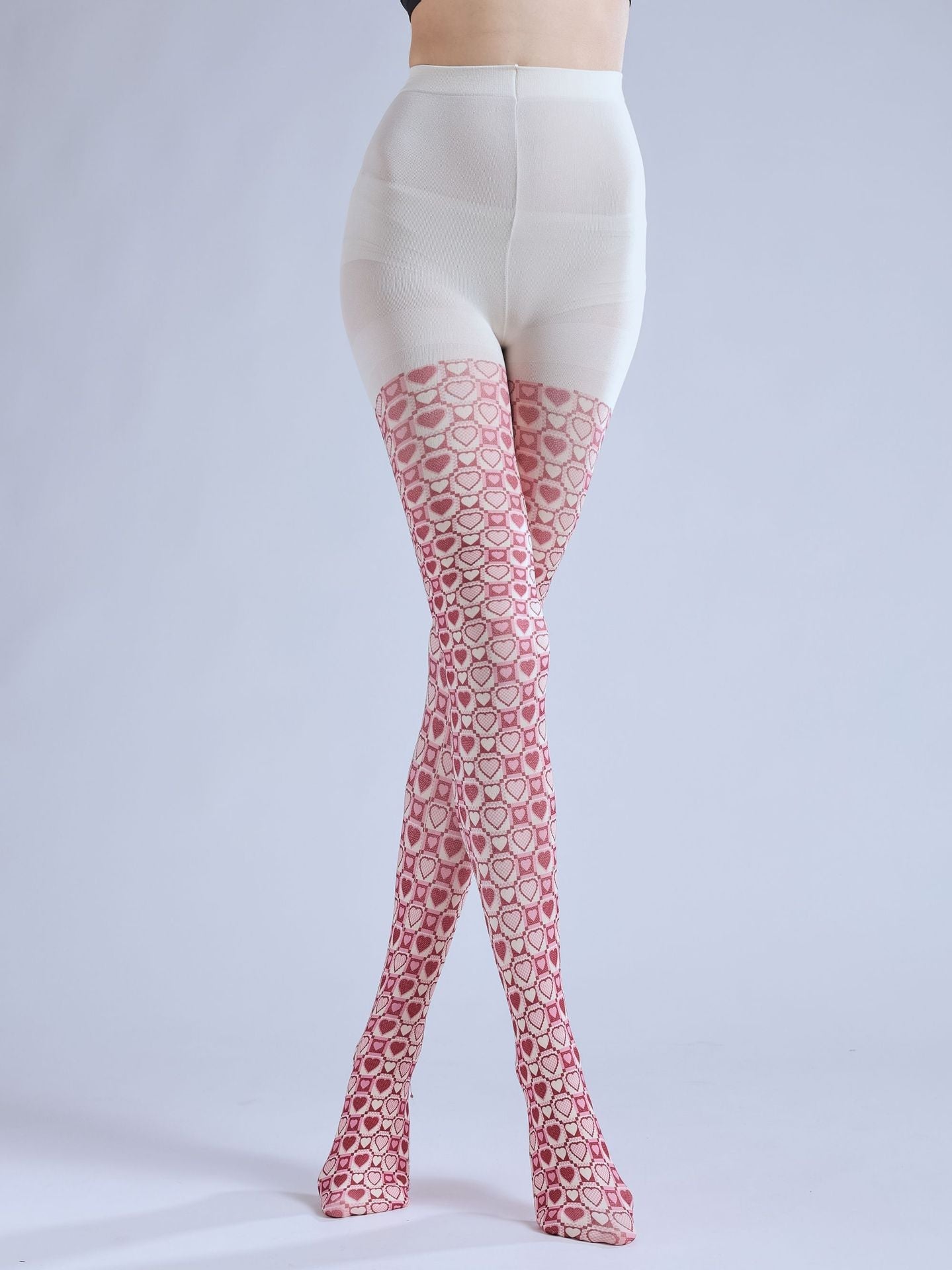 CARTOON LOVE PRINT SWEET GIRL LEGGINGS PANTYHOSE