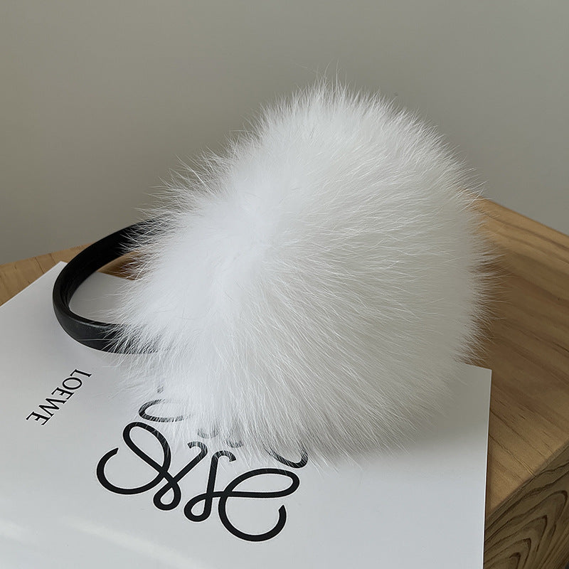 LUXURY REAL FOX FUR EAR MUFFS - WINTER WARMTH