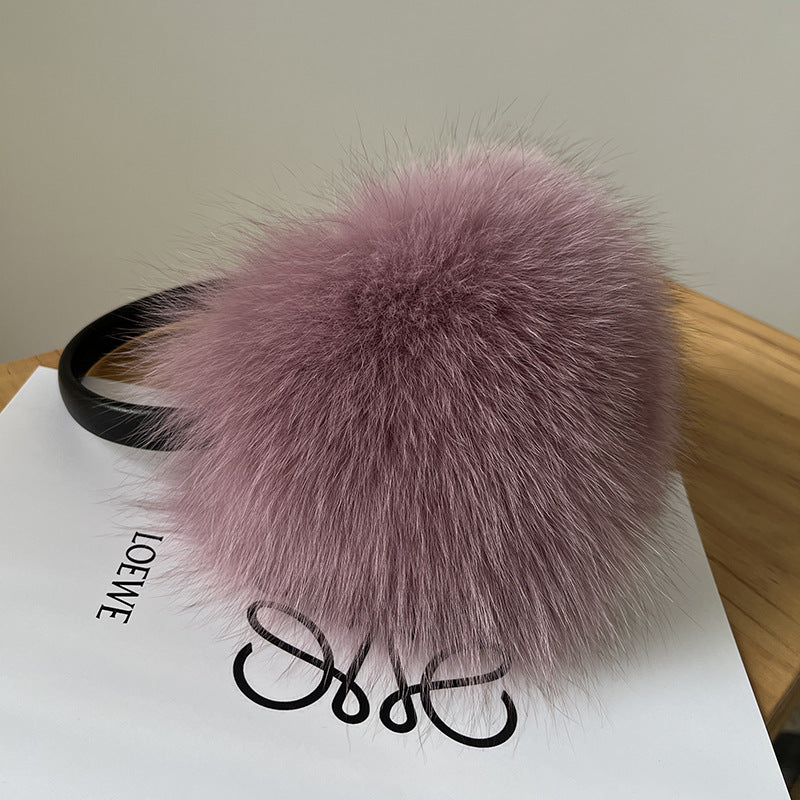 LUXURY REAL FOX FUR EAR MUFFS - WINTER WARMTH
