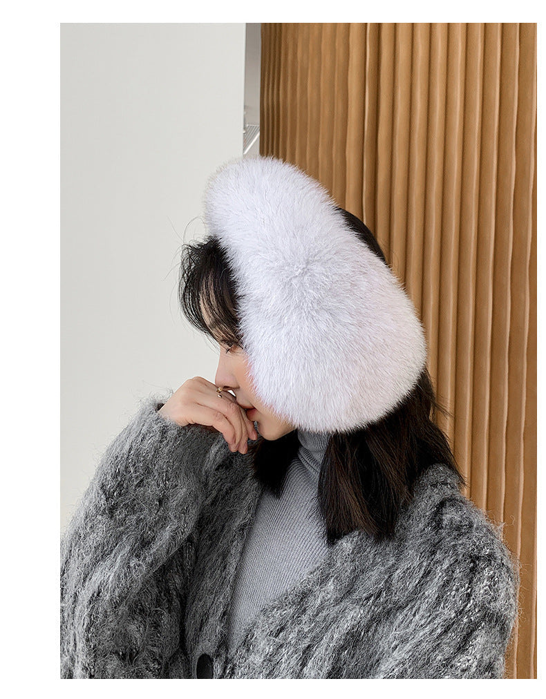 LUXURY REAL FOX FUR EAR MUFFS - WARM WINTER ACCESSORY