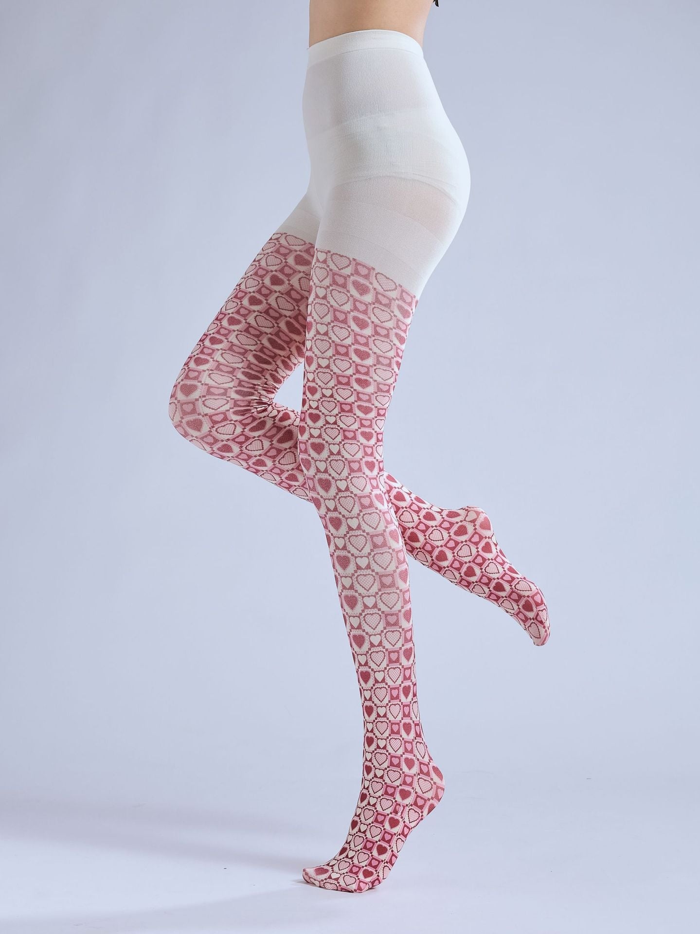 CARTOON LOVE PRINT SWEET GIRL LEGGINGS PANTYHOSE