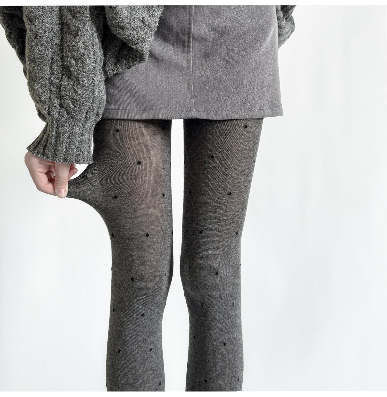 RETRO POLKA DOT JACQUARD PANTYHOSE