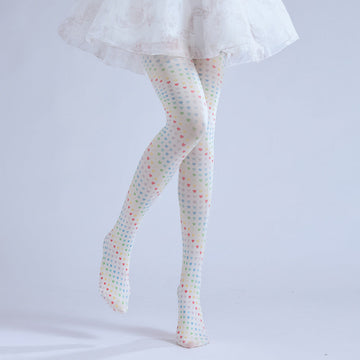 TWO-DIMENSIONAL LOLI OUTER SOCKS COLORFUL PEACH HEART PERSONALITY COS PATTERN LEGGINGS PRINTED PANTYHOSE