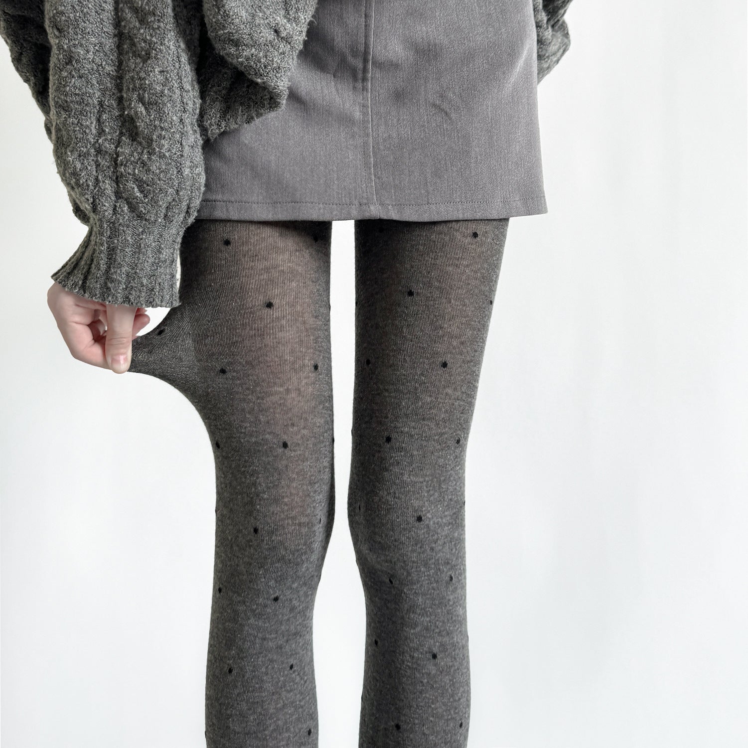 RETRO POLKA DOT JACQUARD PANTYHOSE
