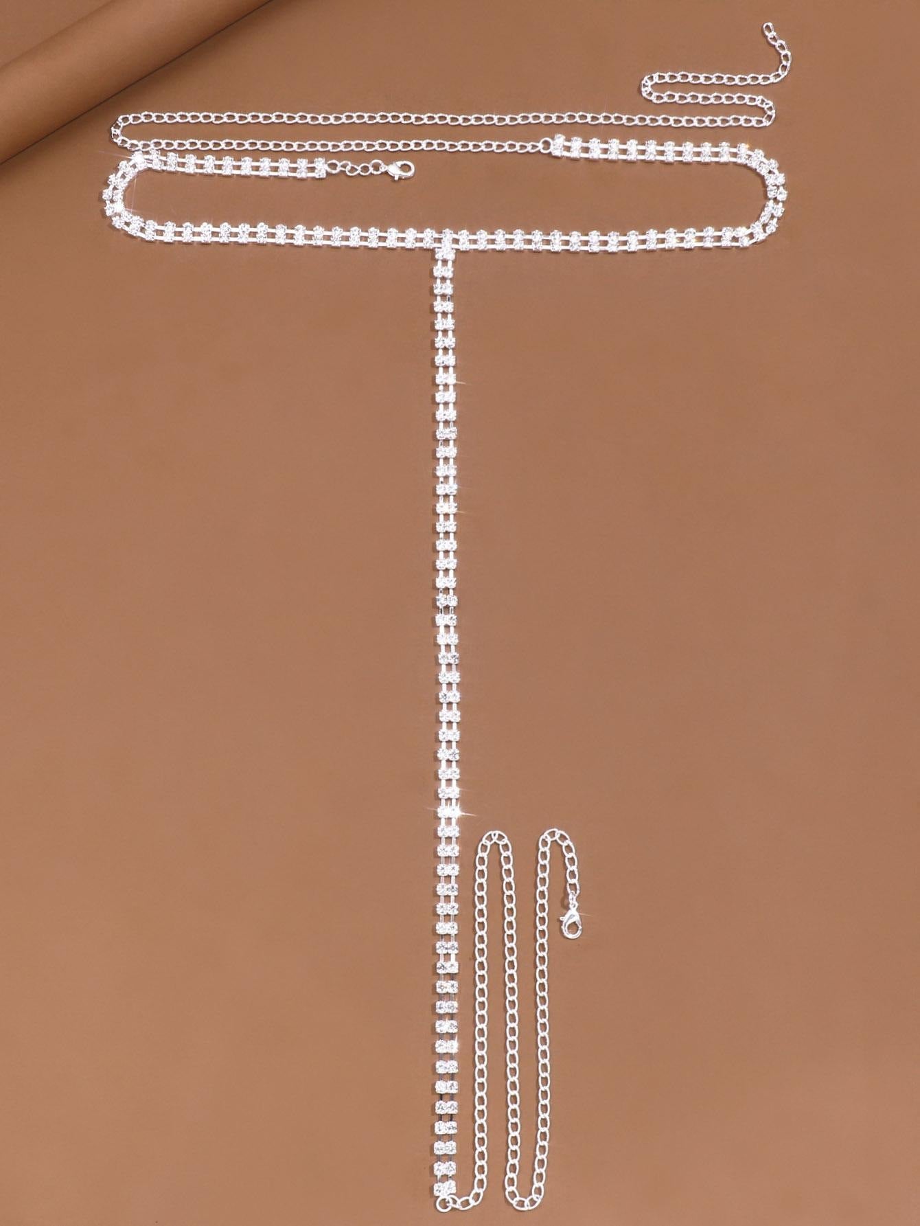 WAIST CHAIN RHINESTONE SINGLE ROW DIAMOND CHAIN WAIST CHAIN THONG CHAIN