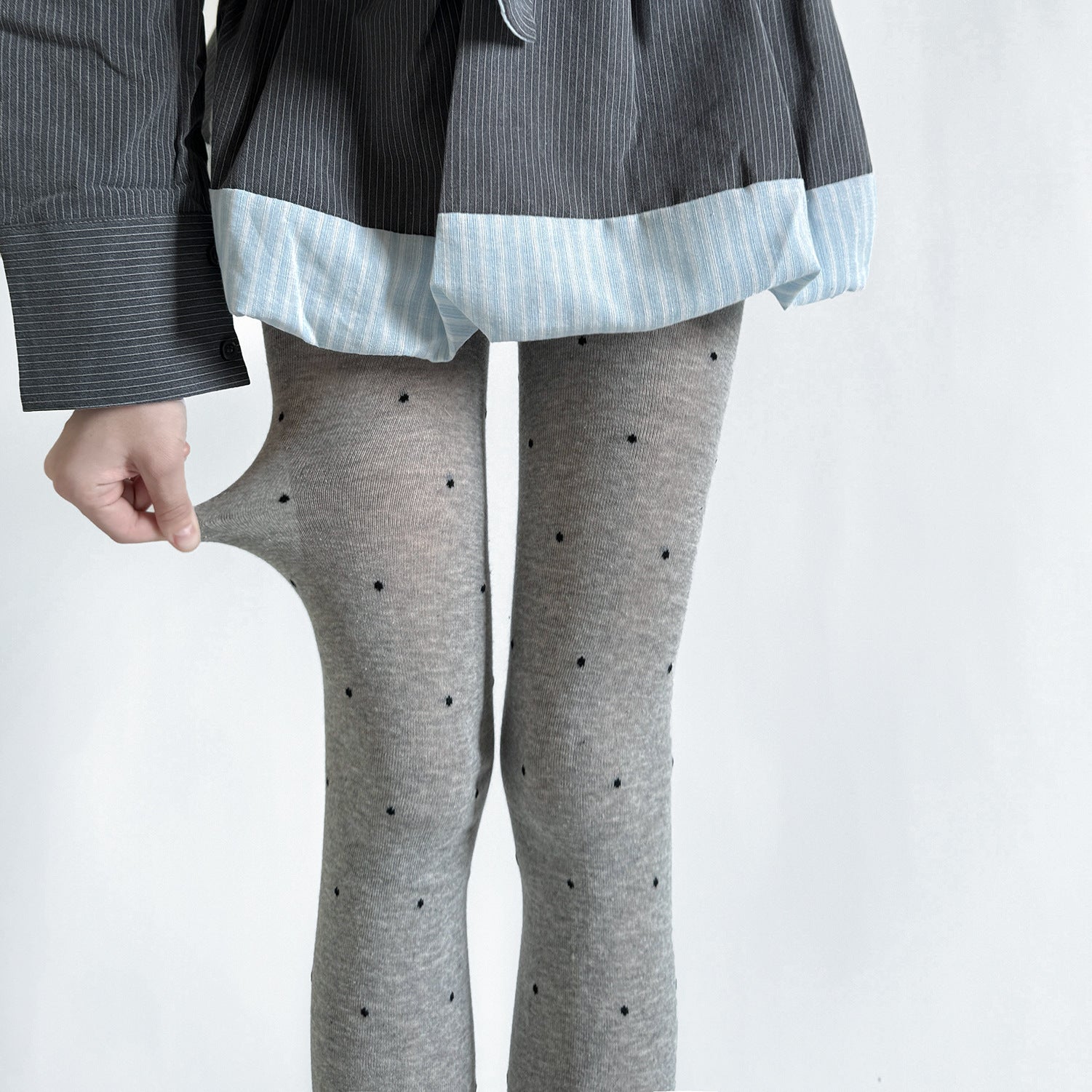 RETRO POLKA DOT JACQUARD PANTYHOSE