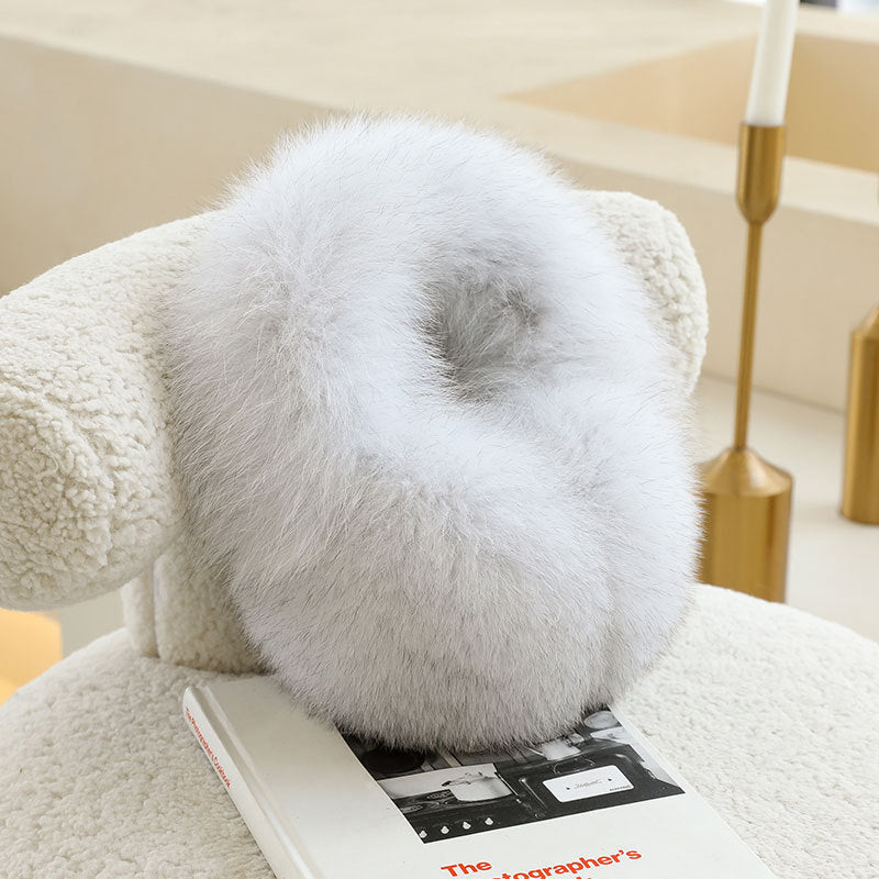 LUXURY REAL FOX FUR EAR MUFFS - WARM WINTER ACCESSORY