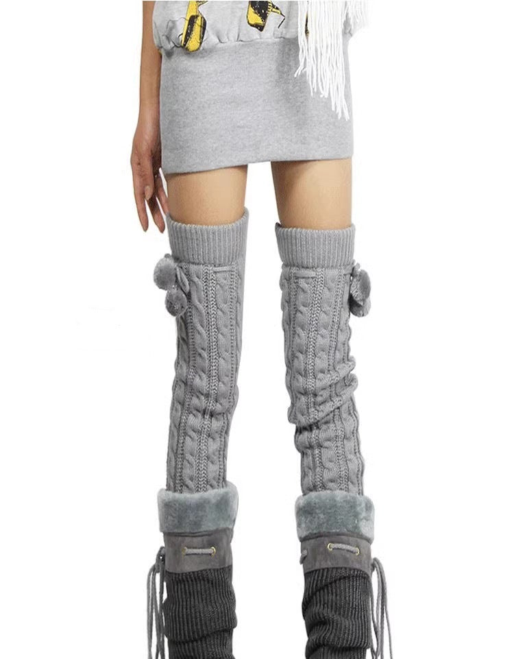 KNITTING OVER THE KNEE SOCKS LEGGING