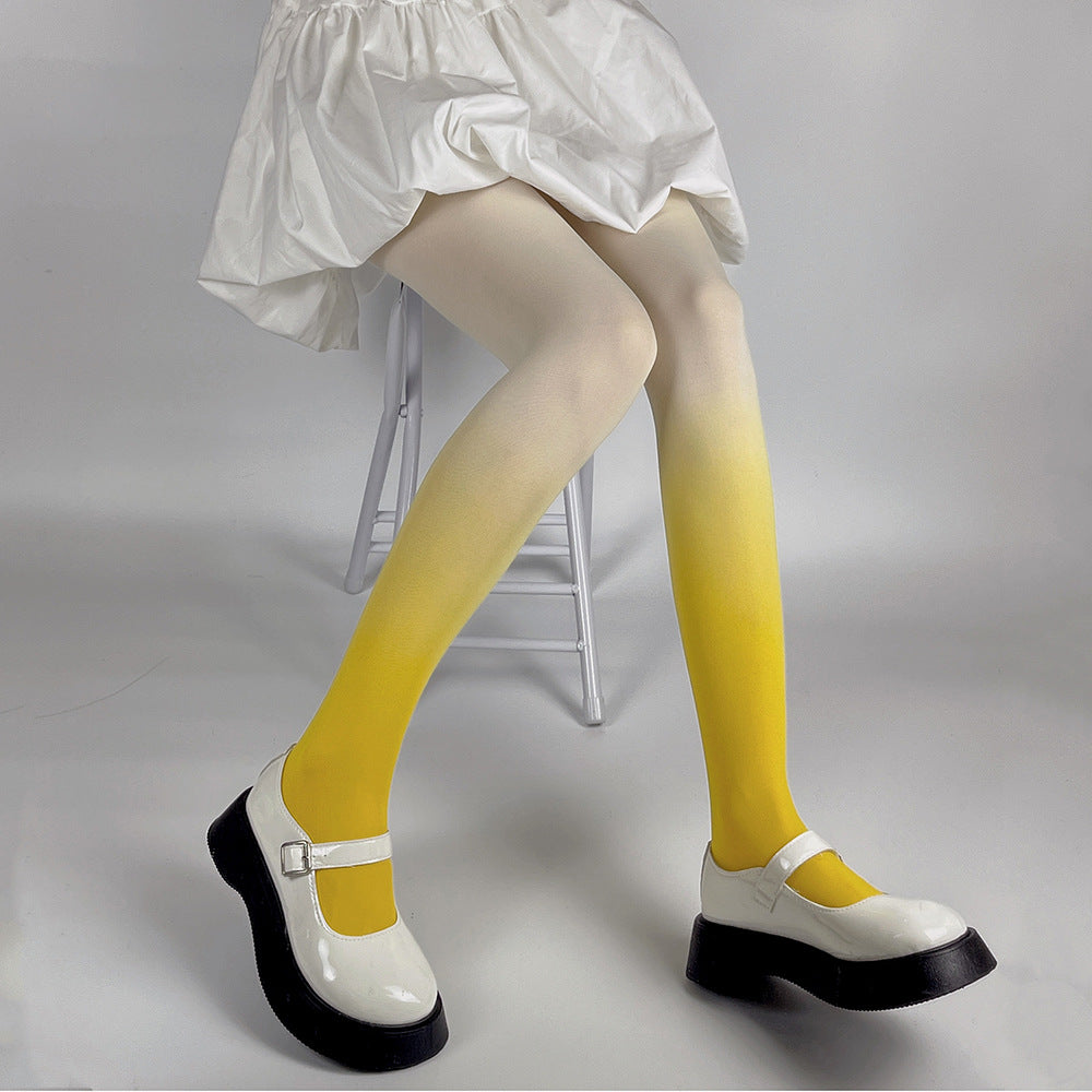 FASHION 80D GRADUAL CHANGE COLOR VELVET PANTYHOSE