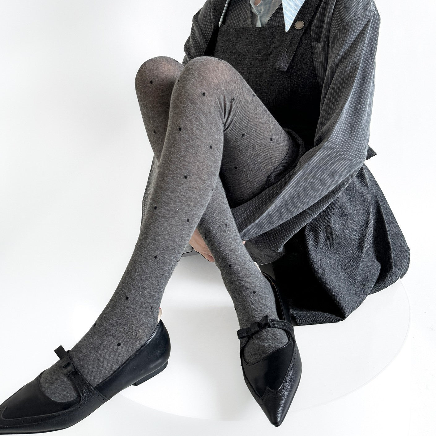 RETRO POLKA DOT JACQUARD PANTYHOSE