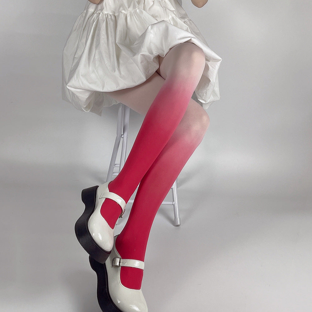 FASHION 80D GRADUAL CHANGE COLOR VELVET PANTYHOSE