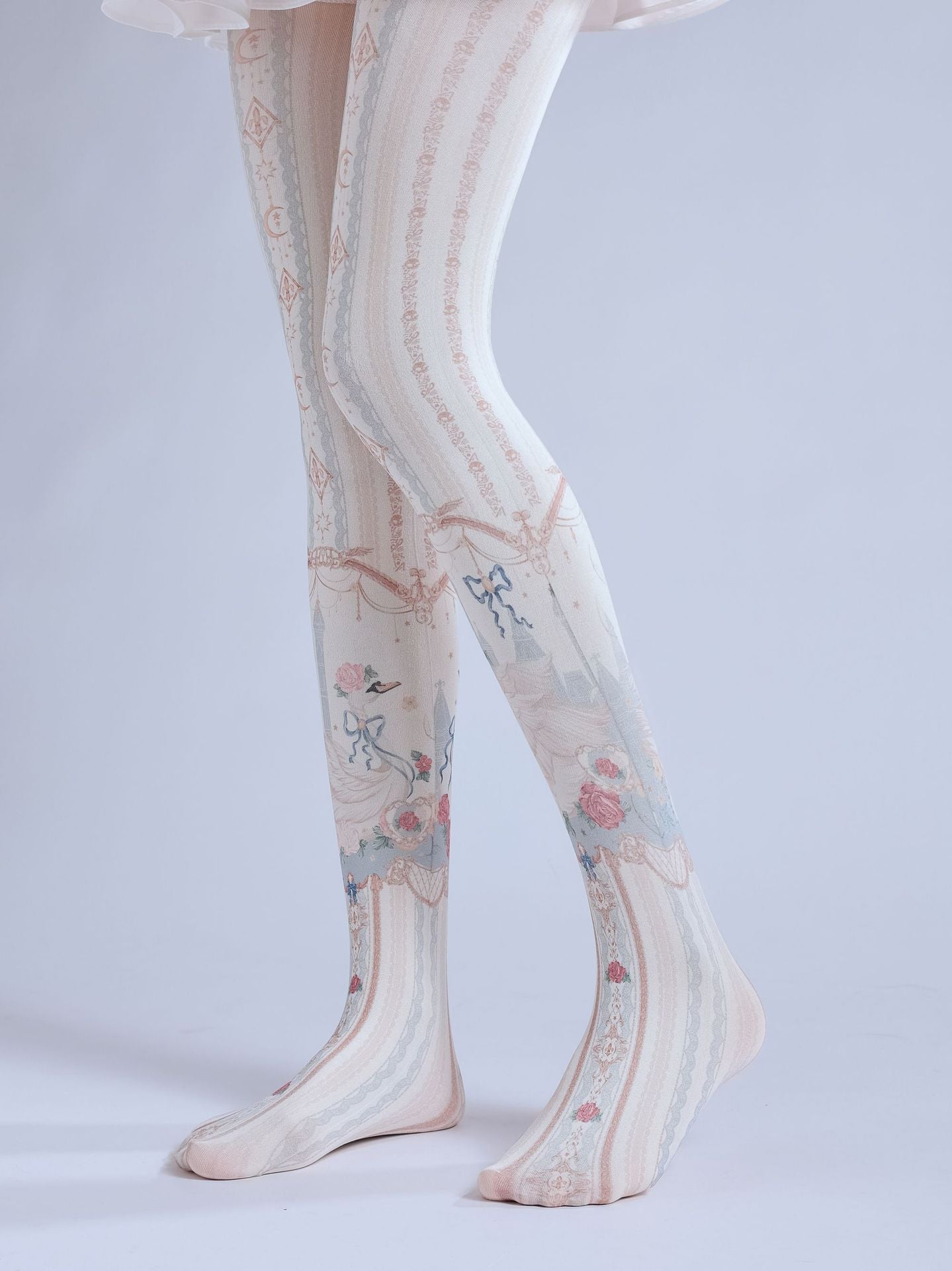 GIRLS COS SCHOOL SOCKS LOLITA PRINT PANTYHOSE