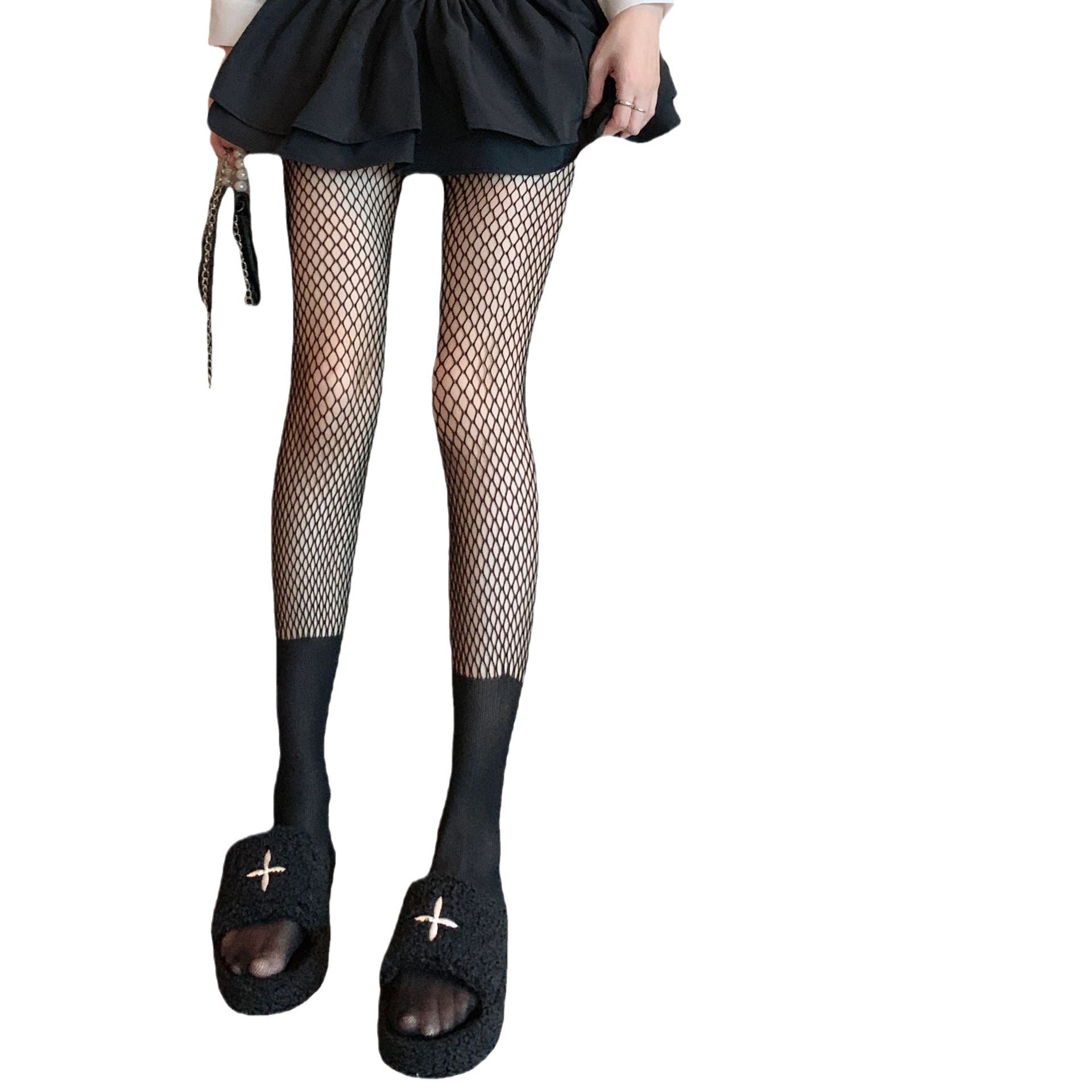 FASHION SUMMER DENSE PATTERN SHORT MEDIUM AND LONG SLIM LEG BOTTOMS PANTYHOSE