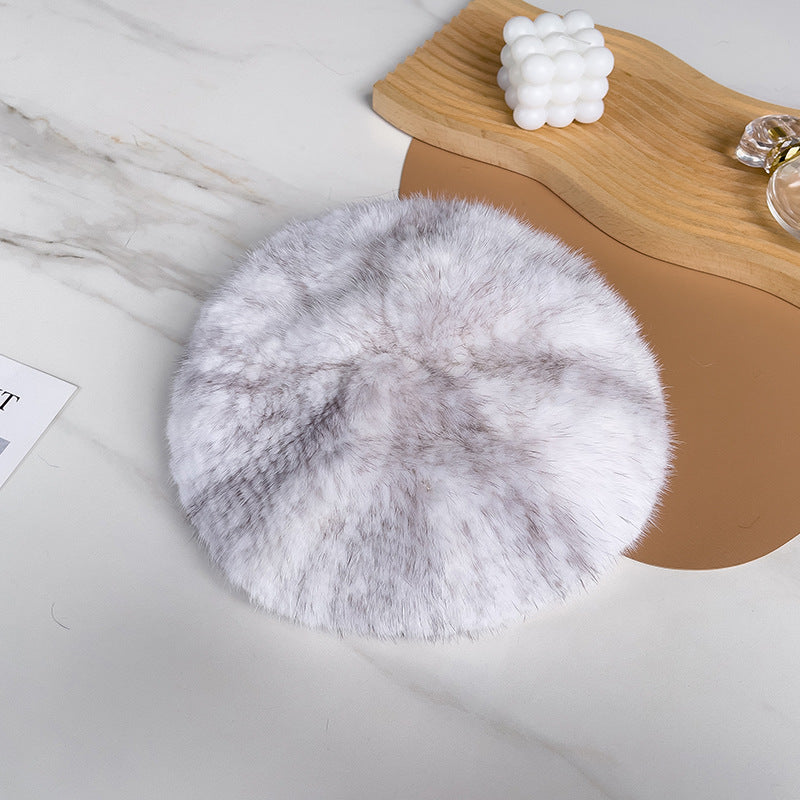 VINTAGE KOREAN STYLE SABLE FUR BERET - WOMEN'S WINTER HAT