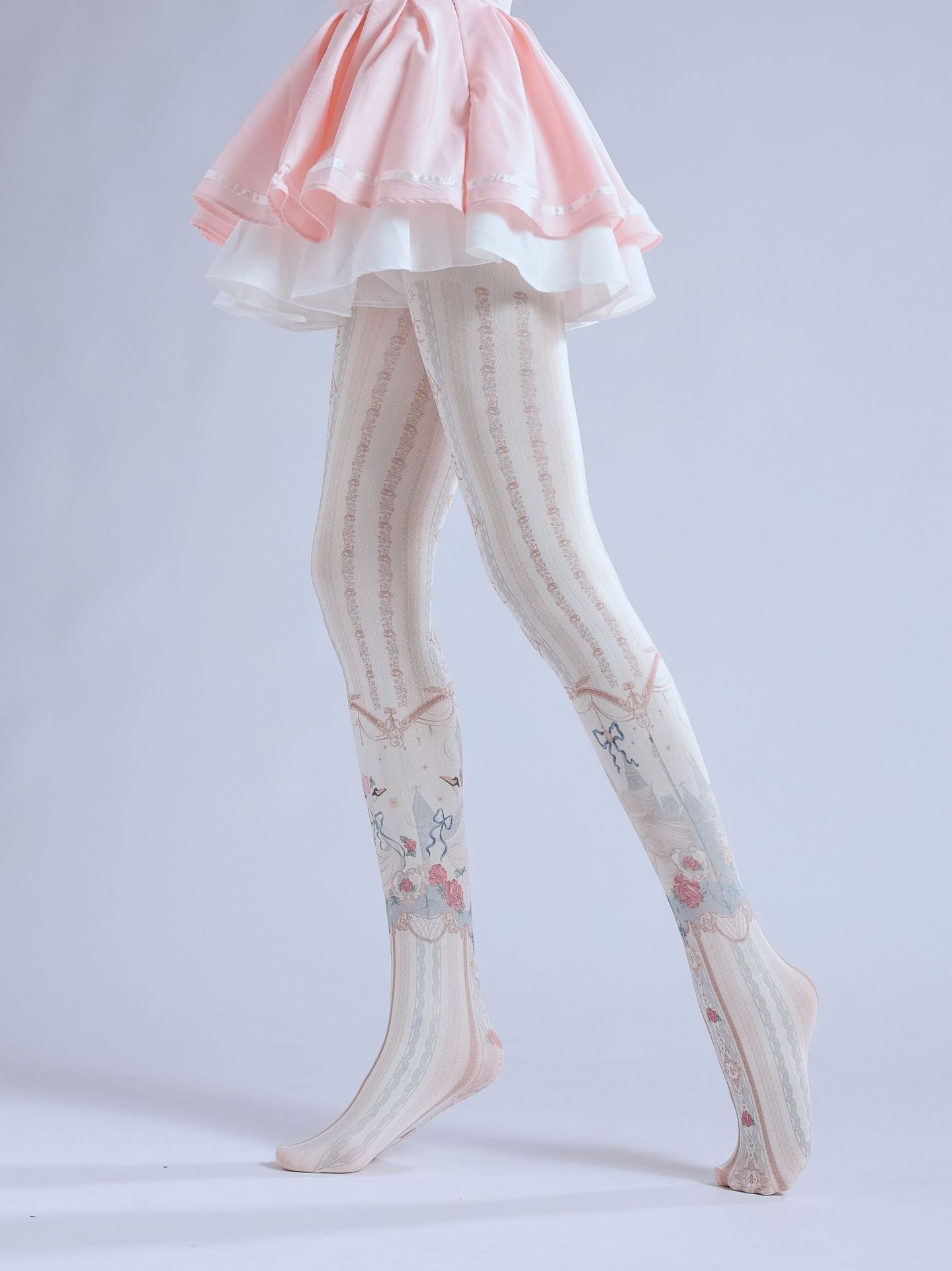GIRLS COS SCHOOL SOCKS LOLITA PRINT PANTYHOSE