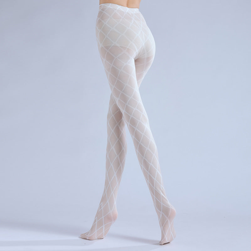 FASHION AUTUMN RETRO LOLI COS LEGGINGS MESH PRINT PANTYHOSE