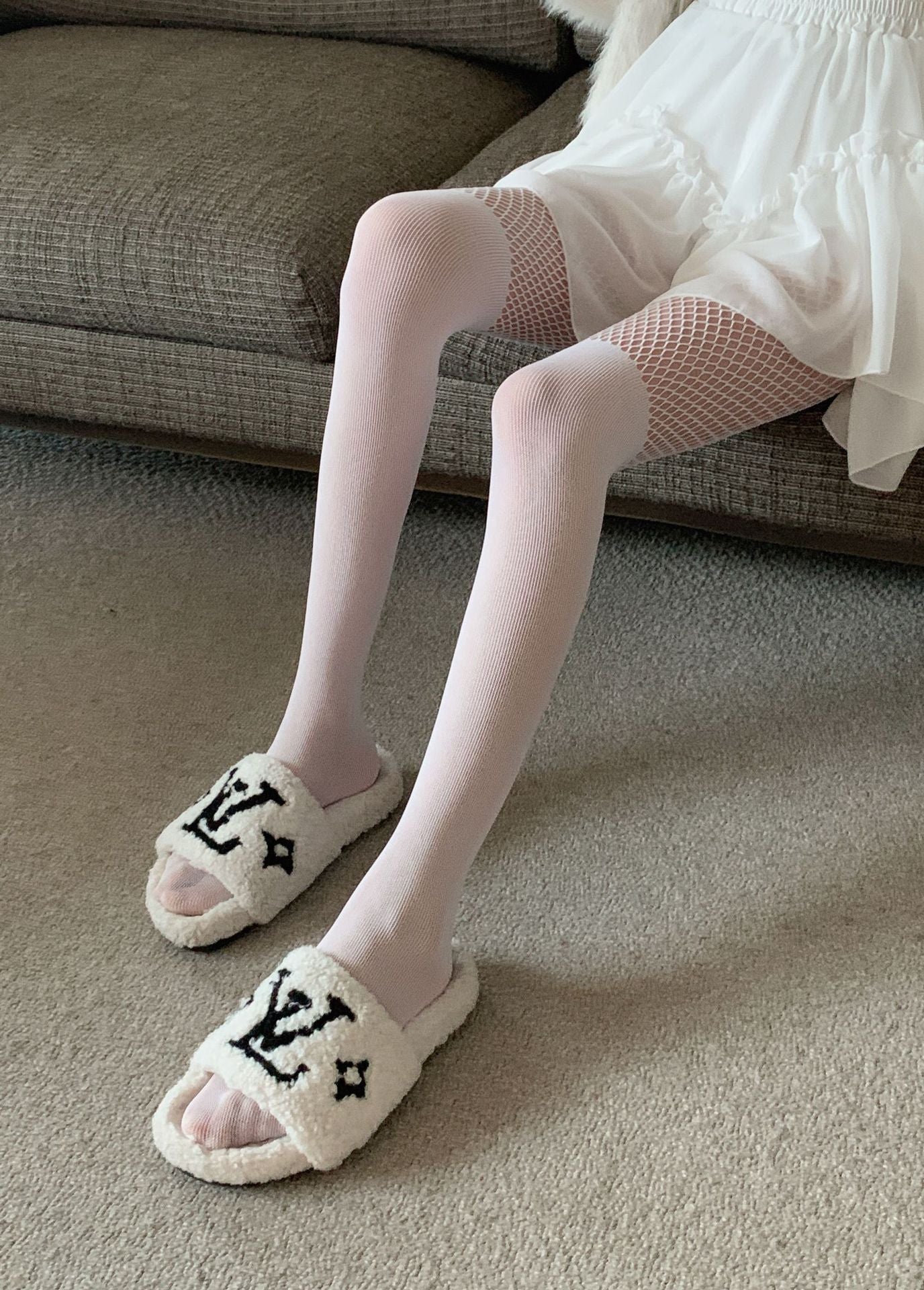 FASHION SUMMER DENSE PATTERN SHORT MEDIUM AND LONG SLIM LEG BOTTOMS PANTYHOSE