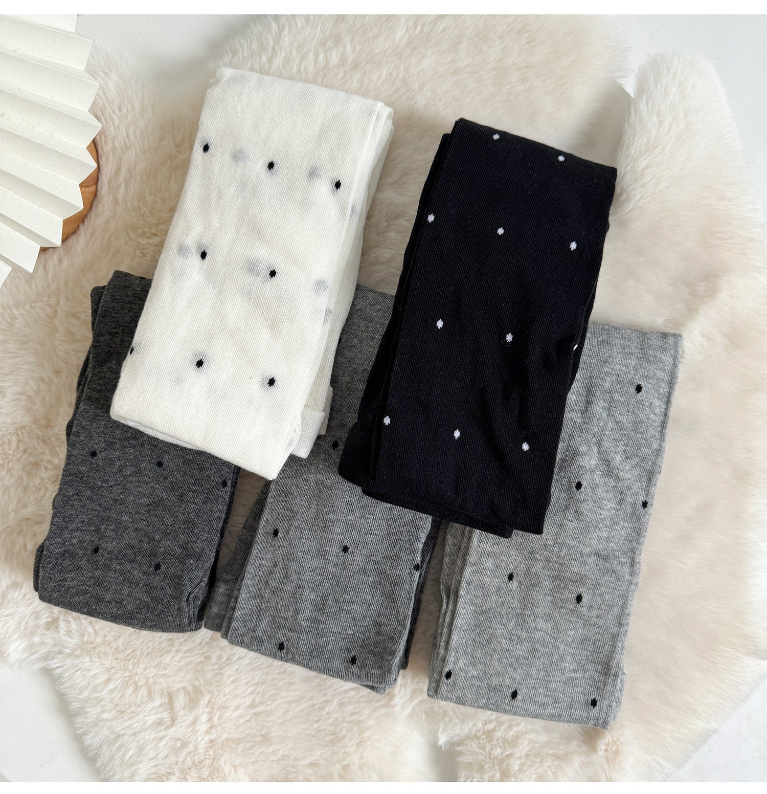 RETRO POLKA DOT JACQUARD PANTYHOSE