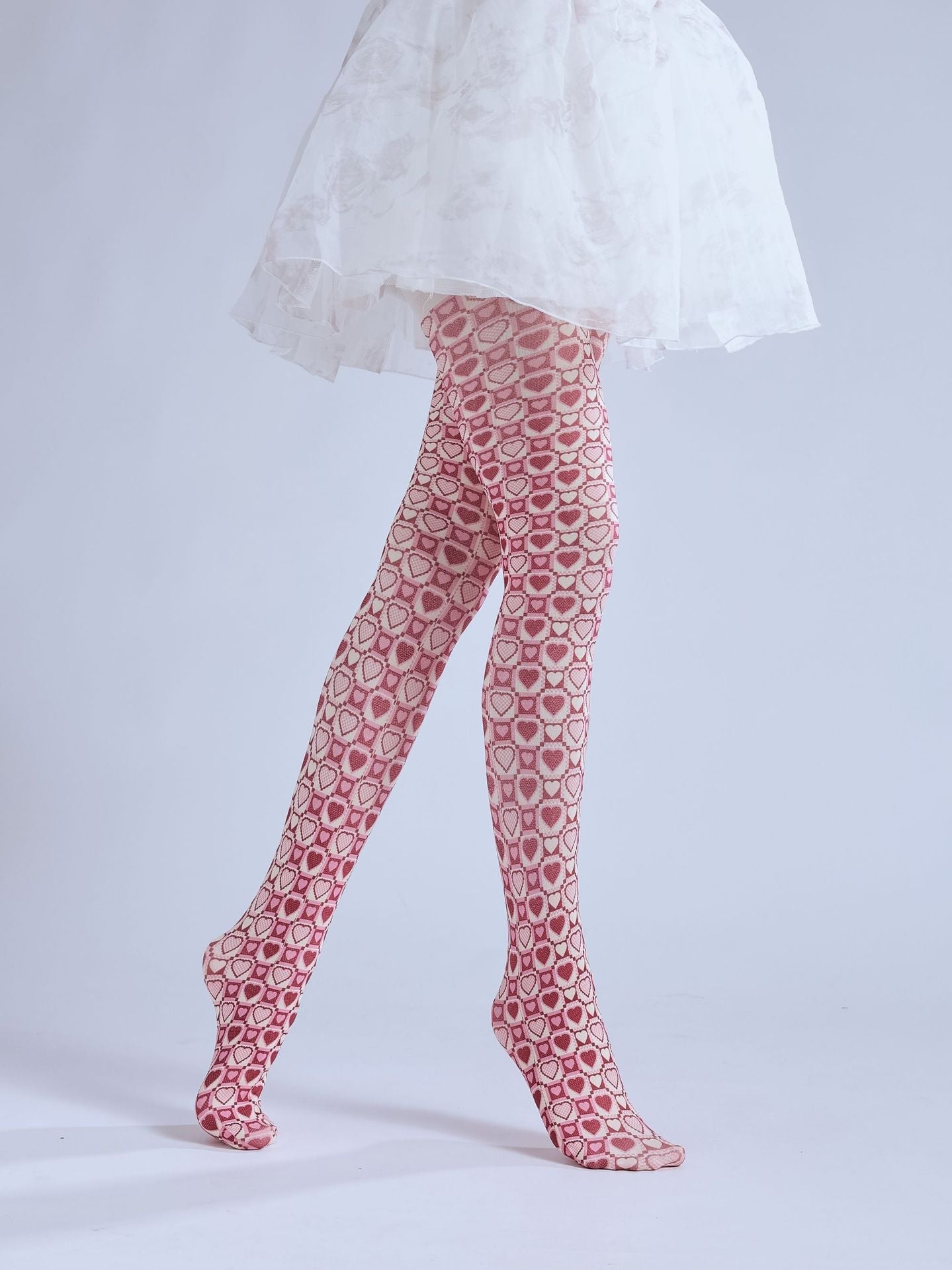 CARTOON LOVE PRINT SWEET GIRL LEGGINGS PANTYHOSE
