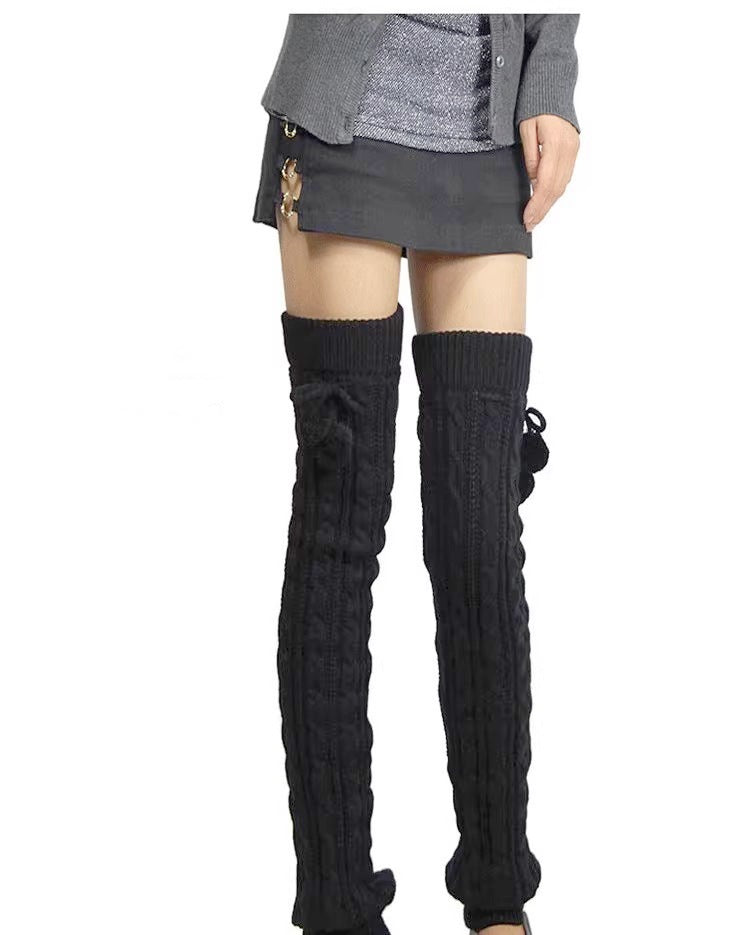 KNITTING OVER THE KNEE SOCKS LEGGING