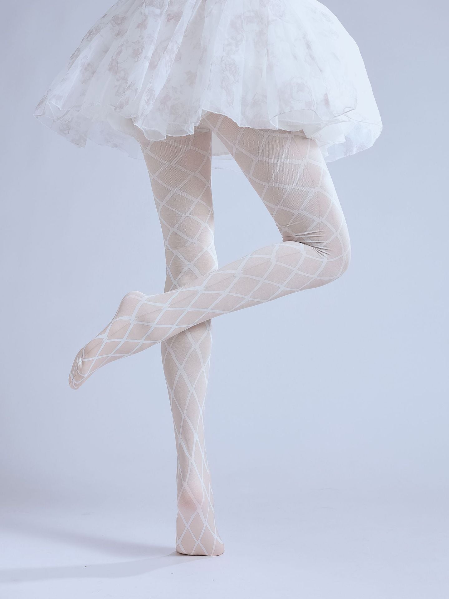 FASHION AUTUMN RETRO LOLI COS LEGGINGS MESH PRINT PANTYHOSE